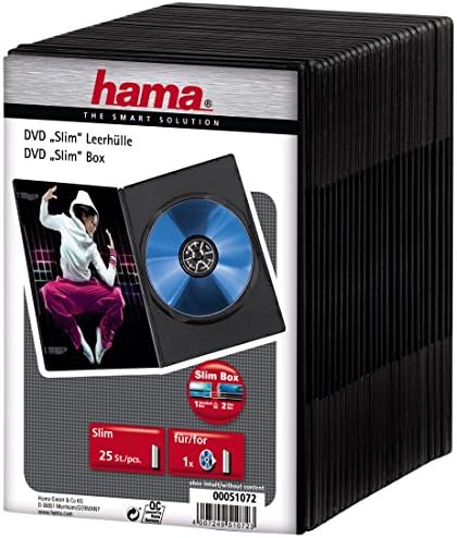 Hama - DVD-ROM Slim Box 25, Black, Negro: Amazon.es: Informática