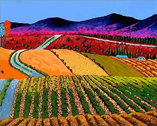 Stunning Summer Valley Fields Hand Painted Design Needlepoint Canvas B0057 (10CT Penelope,16" X 20")