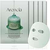ARENCIA Hyssop Glow Sheet Mask, 5 Pack, Hydrating, Glowing, Boosting, Repairing for younger looking skin with Vitamin A,C,E