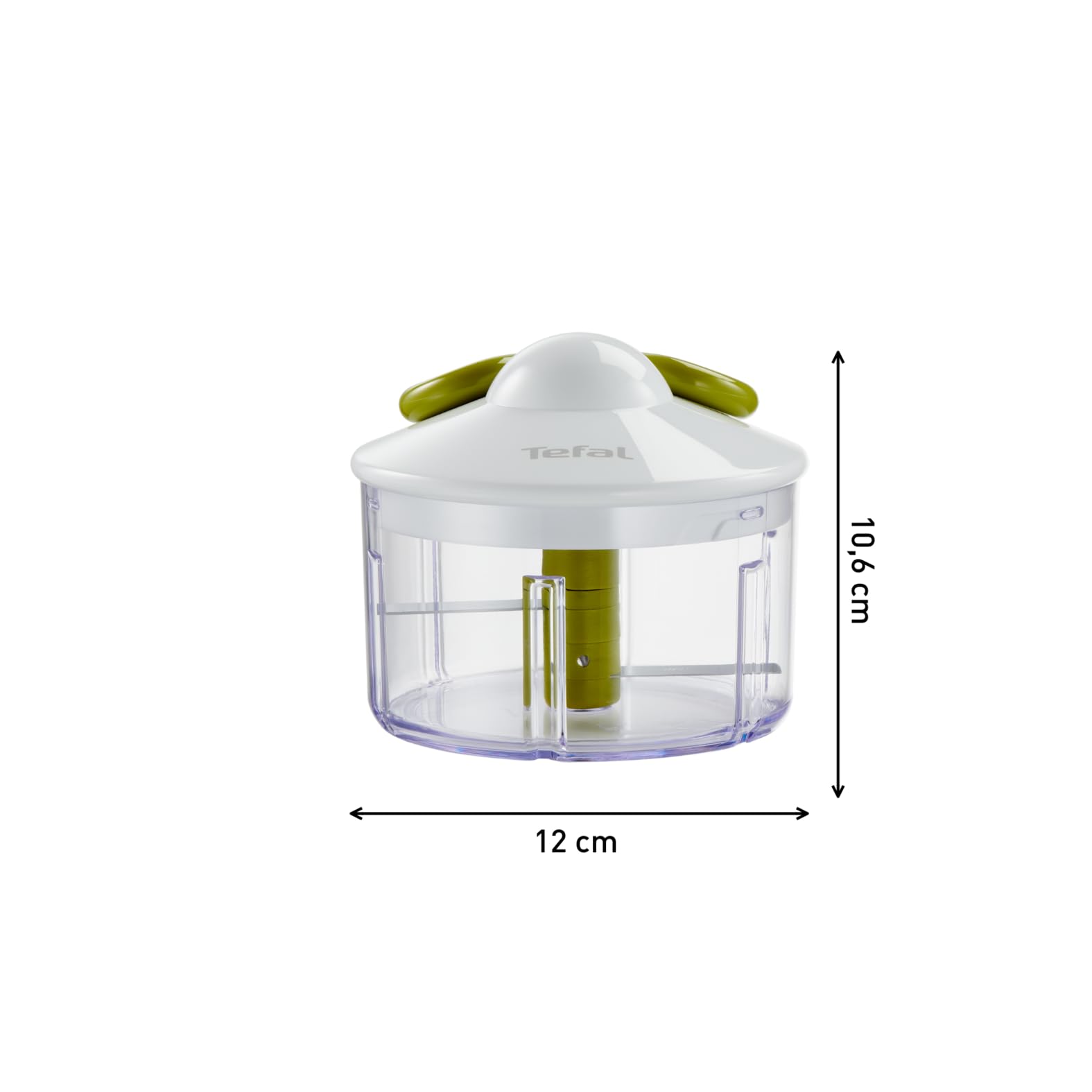 Tefal 5-Sekunden Zerkleinerer K13304, Ohne Strom, Fassungsvermögen: 500 ml, Multizerkleinerer für Gemüse, Obst, Zwiebeln, Nüsse, Knoblauch, Babynahrung, Weiß/Grün/Transparent 7