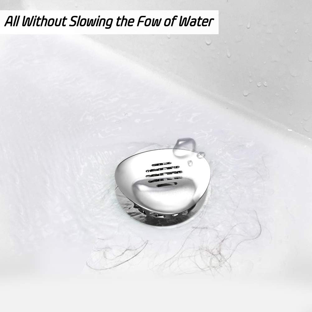 Tub Drain Hair Catcher, Upgraded Bathtub Shower Combo Drain Protector Hair Strainer Snare Trap, Match Standard Drain Sizes from 1.46 to 1.79 Inches, Catch Hair Easily and Fast Water, Anti-Rust, 1 pc: Home & Kitchen