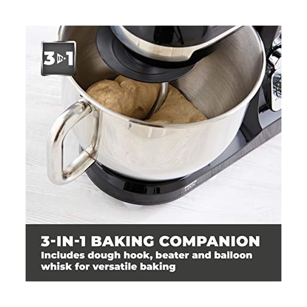 Tower-T12033-3-in-1-Stand-Mixer-with-6-Speeds-and-Pulse-Setting-1000-W-Black Tower T12033RG 3-in-1 5L Stand Mixer with 6 Speeds and Pulse Setting, 1000W, Black