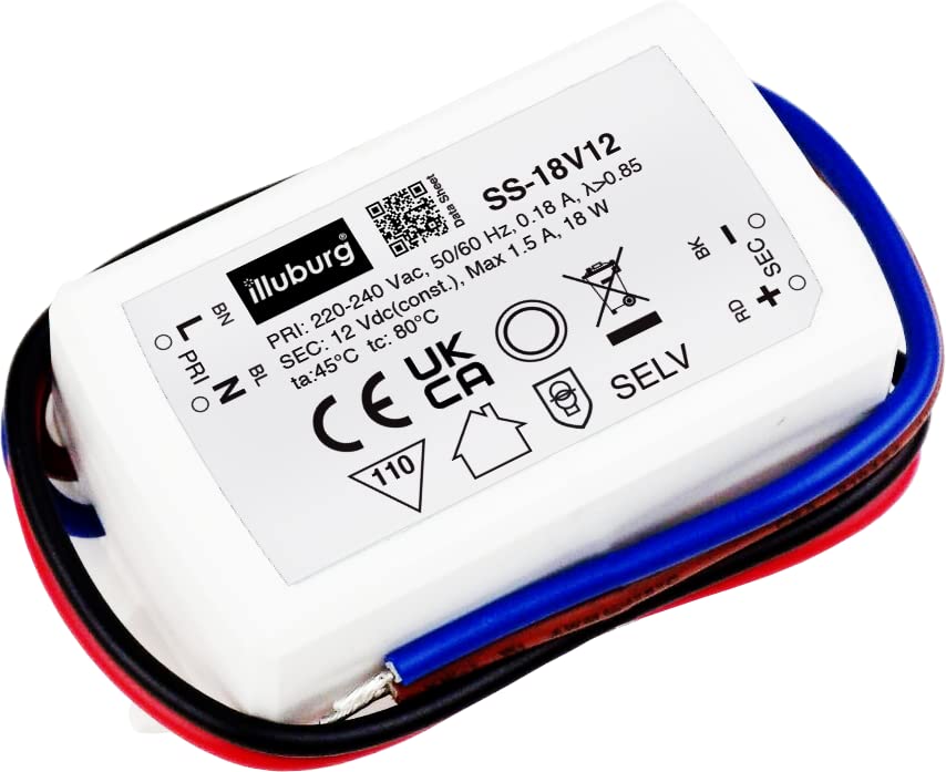 HuaTec Eaglerise LED Driver 12V 18W Constant Voltage for LED Strips Lamps LED Transformer Power Supply