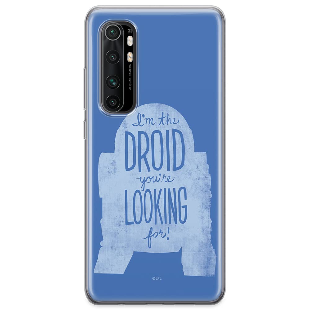 ERT GROUP mobile phone case for Xiaomi MI NOTE 10 Lite original and officially Licensed Star Wars pattern R2D2 006 optimally adapted to the shape of the mobile phone, case made of TPU
