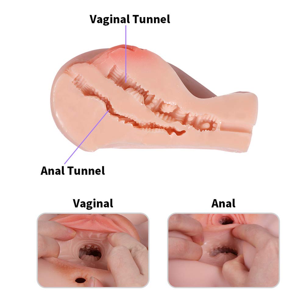 Sex Doll Male Masturbator with Vagina and Anal for Men- 3D Realistic Virgin Pussy Ass Adult Sex Toys for Men Masturbation