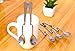 Xstore 5 Pcs Coffee Spoons, Stainless Steel Bending Hanging Creative Coffee Spoons Dessert Spoons Tea Coffee Scoops