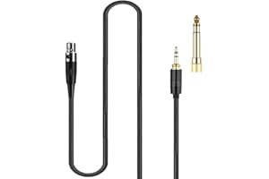 POYATU Audio Cable for Pioneer DJ HDJ-X10 HDJ X10 Headphones Replacement Cable Cord Black (Braided Black)