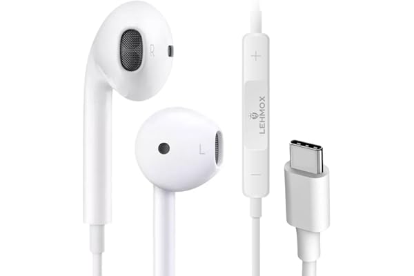 Fones De Ouvido Com Fio Tipo C Microfone Integrado Compativel iPhone 15 15 Pro 15 Pro Max 16 16 Pro Max Com Fio Fones Estéreo Compatíveis ANDROID LG Premium