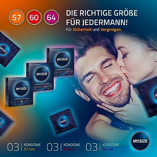 Kondome - 3 x 10er set 57, 60, 64 mm 3x10 Stück extra dünn | mit Natürlichem Hautgefühl | Wandstärke von 0,07 mm
