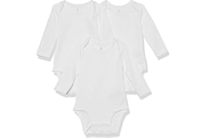 Amazon Essentials Unisex Babies' Cotton Stretch Jersey Long Sleeve Bodysuit (Previously Amazon Aware), Pack of 3