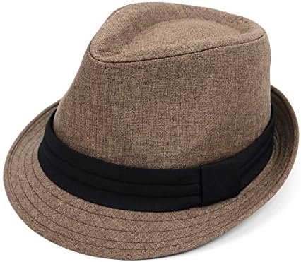 Unisex Fabric Fedora Hat with Black 