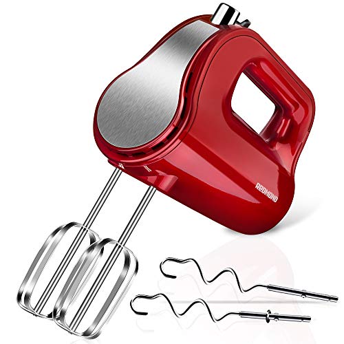 REDMOND Hand Mixer, 5Speed Electric Hand Mixer with Turbo, Easy Eject
