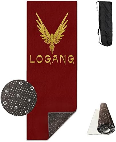 Logan Paul Logo Premium Thick Exercise Yoga Mat With Comfort Foam Non Slip Yoga Mat - For Men &amp; Women - With Carrying Bag
