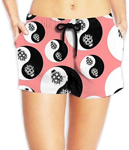 DE9h Pants Bonsai Tree Yin Yang Women's Quick Dry Casual Comfortable Surf Shorts With Pockets