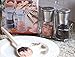 Brushed Stainless Steel Salt and Pepper Shakers or Grinders with Matching Stand and Adjustable Coarseness Feature (Sea Salt)