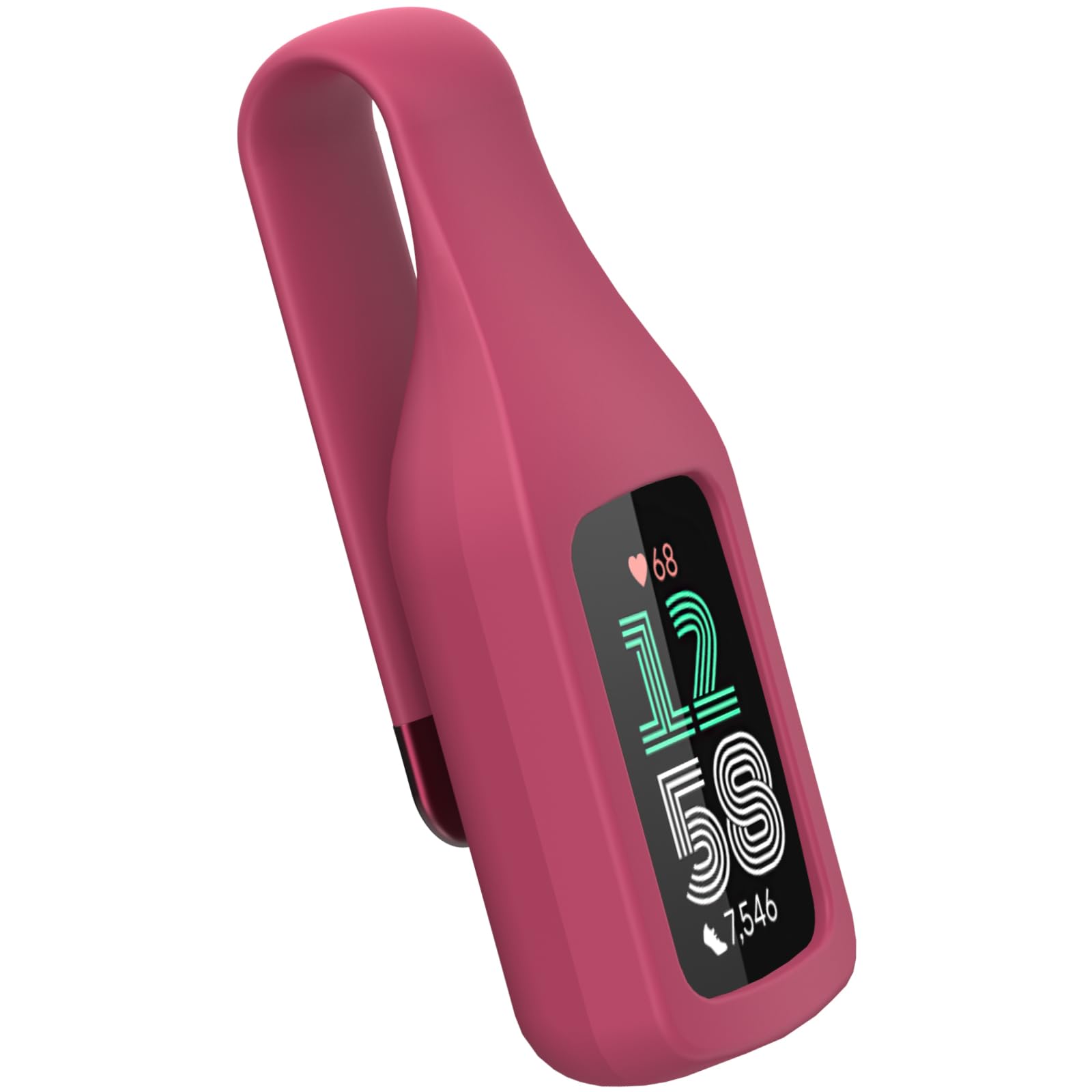 BLIKEJIN Clip Holder Accessory for Fitbit Charge 6 Replacement Wristband (Wine Red)