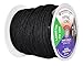 Mandala Crafts Black Soft Replacement Drawstring Cords for Sweatpants Bags - Piping Cord for Sewing Upholstery - 50 Yds 2mm Cotton Cording Macrame Rope Corset Strings