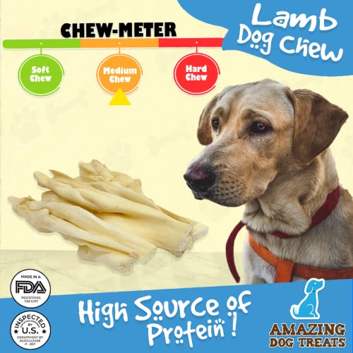 Amazing Dog Treats Lamb Cheek Strips Dog Chews (15 pc 8 oz