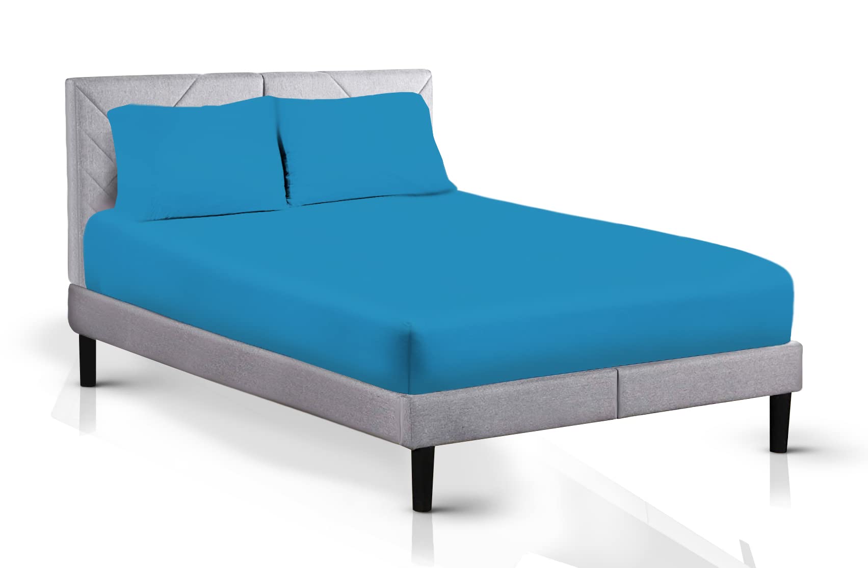 AATH COLLECTION Egyptian Cotton Fitted Sheet 23 CM Deep, 200 Thread Count Single, Double, King, Super King Fitted Bed Sheets, Soft & Fade Resistant (Super King, Teal)