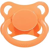 Landofgenie Adult Size Large Shield Pacifiers Moon Shaped Cutie Pacifier Orange