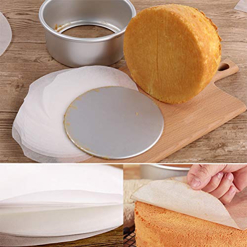 100 PCS Parchment Paper, 12 Inch Round Baking Paper Liners, Unbleached Barbecue Paper Baking Sheets for Cooking, Steaming, Baking Cakes, Cookies, Pastries, Dutch Oven, Air Fryer, Tart Pan and BBQ - Thumbnail 3