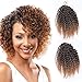 BeautyGrace Pack of 3 Marlybob Crochet Braids Hair Ombre Afro Kinky Curly Braiding Hair Extensions for Girl Women(8