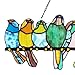 River of Goods Birds on a Wire Stained Glass Panel - 24.25” L x 9.5