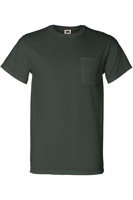 fruit of the loom big men's short sleeve pocket tee