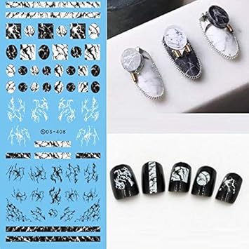 Amazon Com Stickers Decals New 1pcs Marble Texture Nail Art