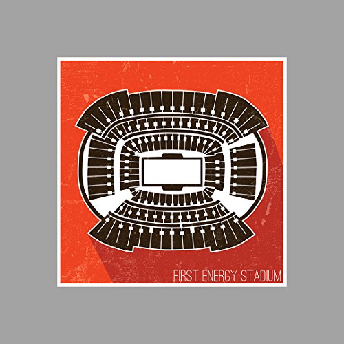 ArtsyCanvas First Energy Stadium - Football Seating Map - 36x36 Matte Poster Print Wall Art