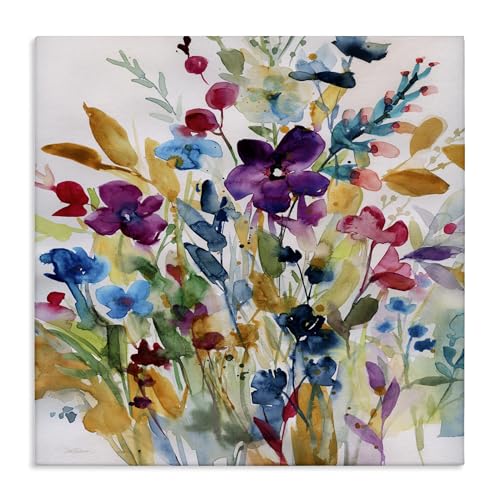Stupell Industries Garden Jewels Abstract Flowers Canvas Wall Art, design by Ca…