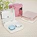 VAMIX Mini Travel Simple Contact Lens Case Box Container Holder Eye Care Kit Set With Mirror (Silver)