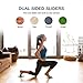 CHICMODA Gliding Discs Core Sliders, Dual Sided Disks Fitness Equipment for Abdominal, Home Exercises to Strengthen Core, Glutes, and Abs, Used on Carpet or Hard Floors with Carry Bag Lake Blue