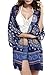 Taydey Women's Swimwear Light Floral Print Chiffon Kimono Cover up / Beach Dress