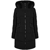 DKNY womens Hooded Faux-fur Trim Hooded Puffer