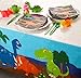 Juvale Dinosaur Plastic Tablecloth - 3-Pack Dino Party 54 x 108 Inch Table Cover, Fits Up to 8-Foot Long Tables, Dinosaur Birthday Party Supplies, 4.5 x 9 Feet