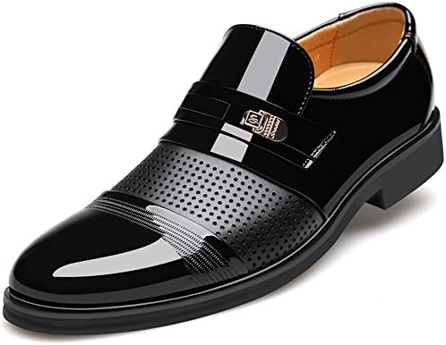 Seakee Men's Slip on Oxford Shoes Breathable Business Dress Shoes