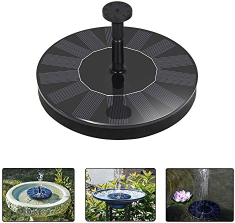 Xingqijia Solar Powered Fountain Pump for Birdbath, 1.4W Outdoor Solar Water Fountain Panel Kit for Pond, Pool, Lawn, Garden, Fish Tank and Aquarium - No Battery or Electricity Needed