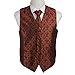 EGD1B.02 Multi Style Paisley Microfiber Mens Tuxedo Vest Neck Tie Set By Epoint