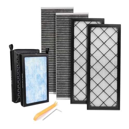Forccord 6-Pack HEPA Cabin Air Filter Kit Fits for 2020-2025 2026 Tesla Model Y Internal and External Activated Carbon Cabin Intake Filter Replacement 165837500A 165837600A Car Accessories