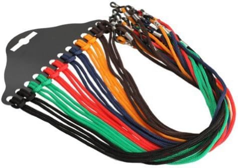 EUBUY Nylon Cord 12 Pcs Colorful Safety Adjustable Eyewear Braided Eyeglass Reading Sunglass Neck Strap Rope Lanyard Holder (Colorful)