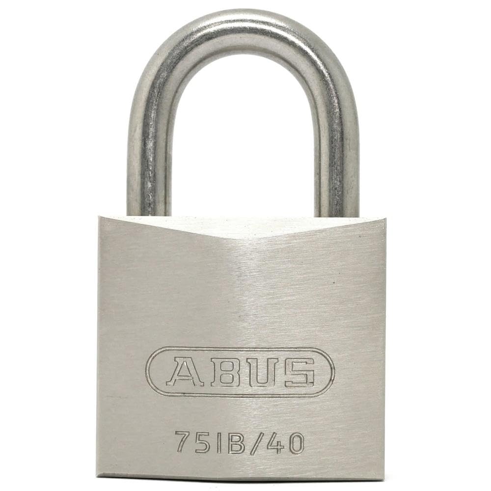 ABUS 28638 Stainless Steel Shackle Brass Padlock with Reversible Key