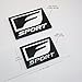 2x Matte Black F-Sport Logo ABS Badge Side Fender Marker Emblem OEM Small Size (Fender)