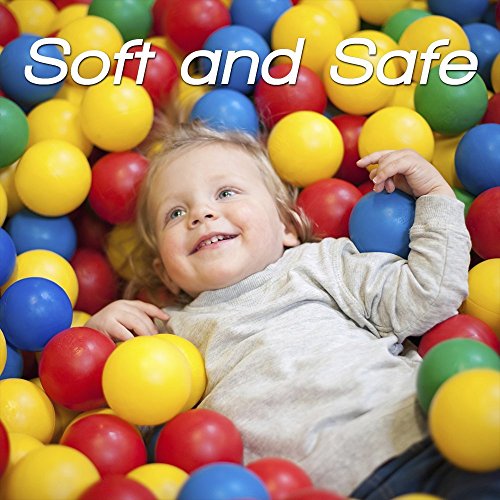 Playz 200 Soft Plastic 2.1" Mini Play Balls - Crush Proof, No Sharp Edges, Non Toxic, Phthalate & BPA Free - Use in Baby or Toddler Ball Pit, Play Tents & Tunnels for Indoor & Outdoor