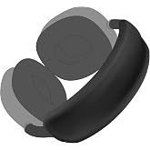 SOULWIT Upgraded Headband Cover for AirPods Max - Black | Easy Disassembly Required, Full Wrap Sweat Proof Silicone Cover, for Exercise Gym