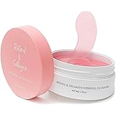 misoli Retinol & Collagen Under Eye Patches - Under Eye Patch for Puffy Eyes & Bags, Dark Circles and Puffiness, Cooling Patches for Skincare, Under Eye Patchess for Beauty & Personal Care