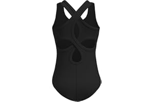 Zaclotre Ballet Leotards for Girls Hollow Back Sleeveless Dance Outfits Gymnastics Leotard Tank Bodysuit