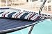 Smart Living 51325-RNVY Santorini Reversible Double Hammock, Navy, Reversible Design Allows Plain or Stripe Design to be Displayed, 450-Pound Capacity