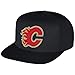 NHL Calgary Flames Men's Face-Off Flat Brim Snapback Hat, One Size, Black