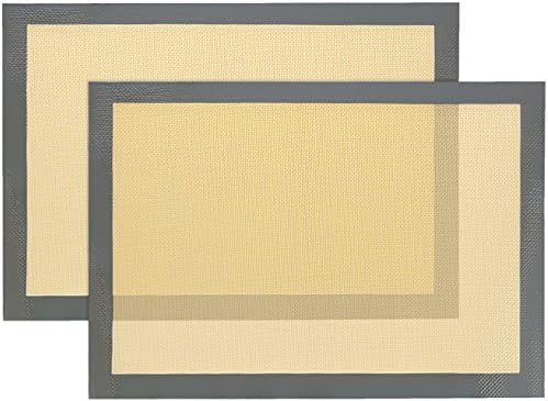 2-Pack Non-Stick Silicone Baking Mat, Toaster Oven Liner, Cookie Sheet, 16.5" x 11.5"